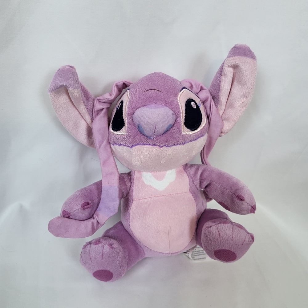 Disney Lilo & Stitch Angel Heart Purple 10" Stitch Plush Toy Embroidered Details